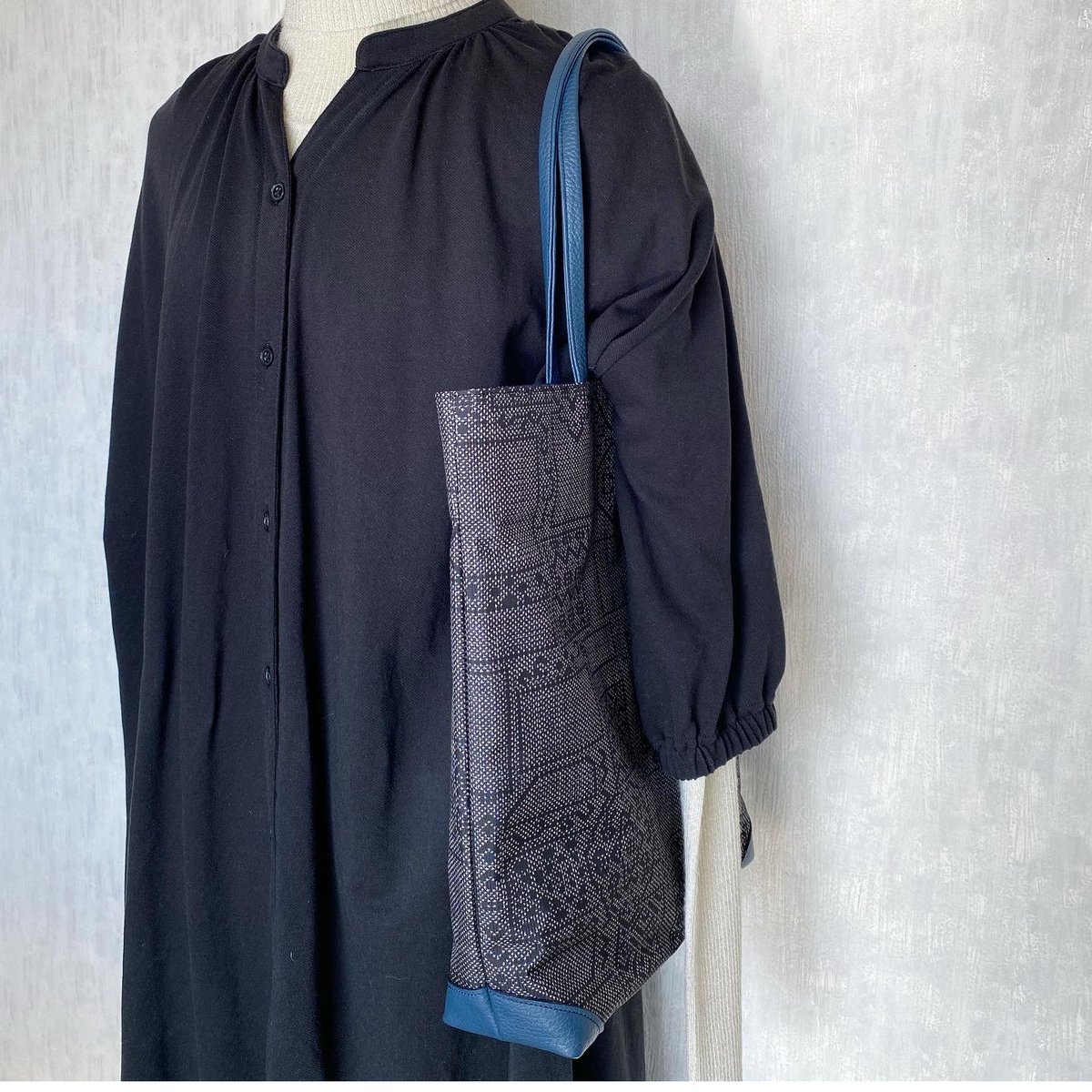 大島紬＆本革「A4バッグ」④ | 和布とリメイク重右ヱ門