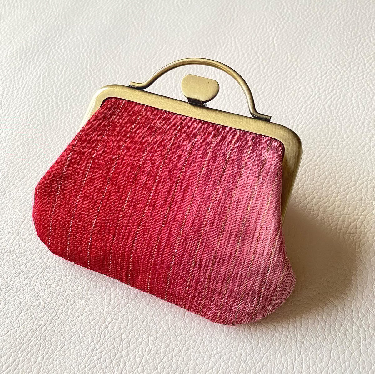 【廃盤　未使用】HIRAMEKI モリス　ミニ　がま口 コインケース　レッド 美品】Kitamura キタムラ ミニ がま口 コインケース 小銭入れ