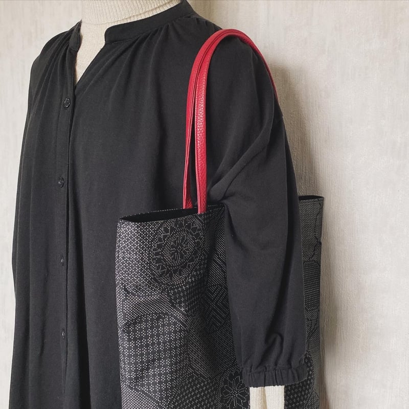 大島紬＆本革「A4バッグ」③ | 和布とリメイク重右ヱ門