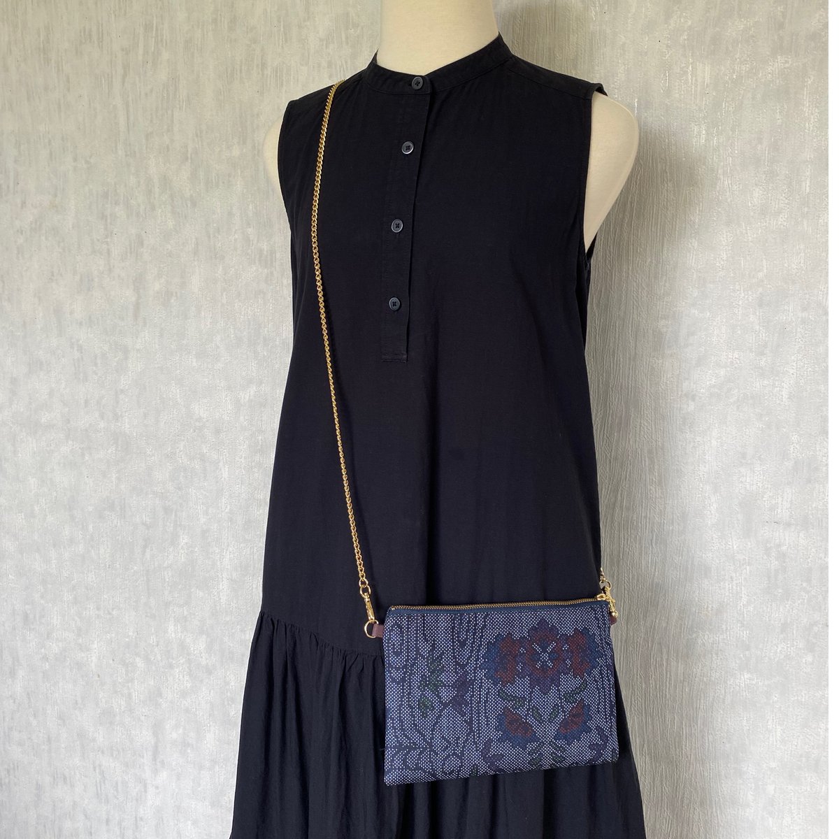オーダー　正絹大島紬スマホポーチ ACCESSORY CASE 小物入れ – With Kimono
