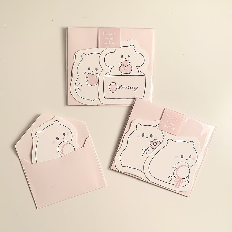 はむのミニメッセージカードセット | koguma to hamu shop
