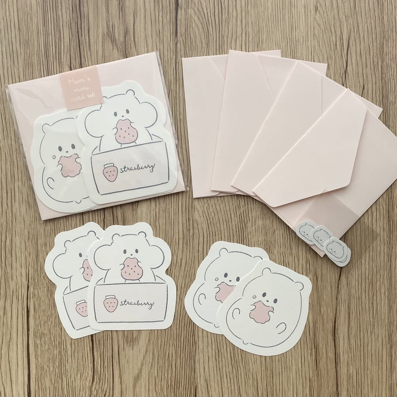 はむのミニメッセージカードセット | koguma to hamu shop