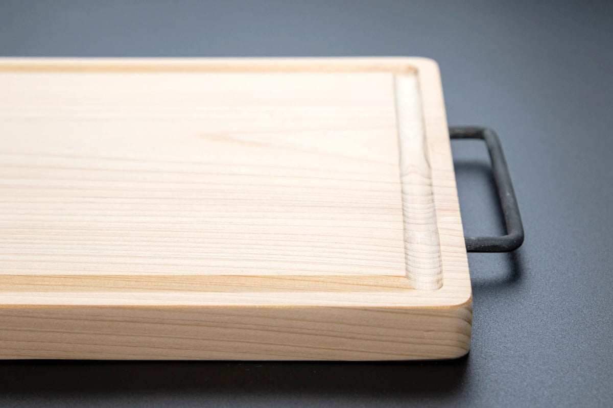 宮崎県産ひのき100％無垢一枚物 まな板（Sサイズ） キャンプなどに