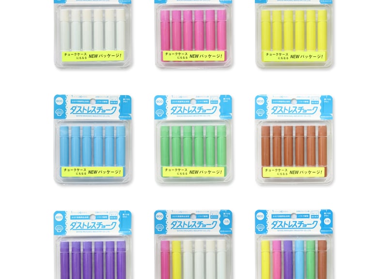 １０個のチョーク　1個から購入可能 ダストレスチョークケース 白 DC-CK-W 12個 日本理化学工業