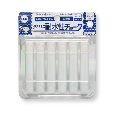 ダストレス耐水性チョーク　６本入