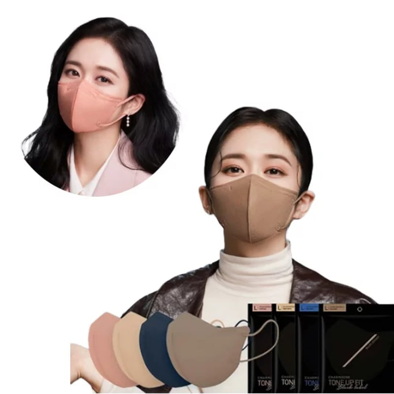 初売りセール CHARMZONE 15枚 チャームゾーン トーンアップマスク BLACKLABEL 布マスク・アクセサリ