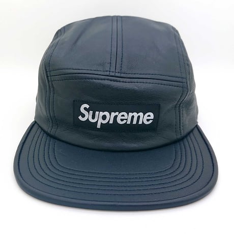 シュプリーム レザーキャップ　SUPREME CAP FW16H56(NAVY)