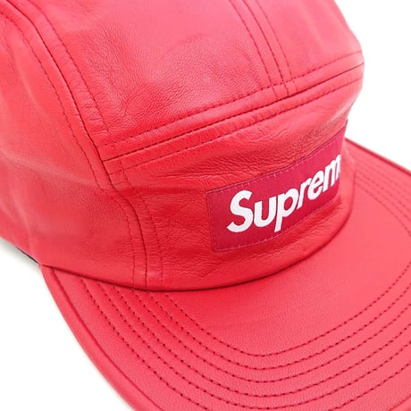 シュプリーム レザーキャップ　SUPREME CAP FW16H56(RED)