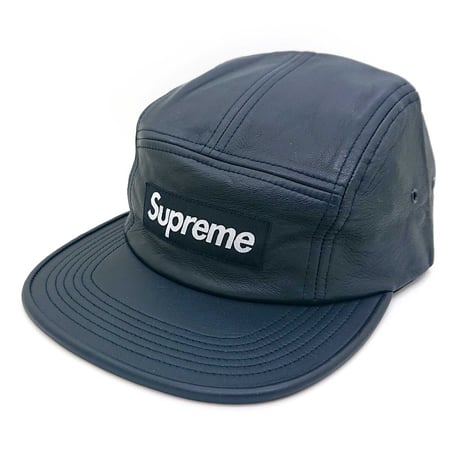 シュプリーム レザーキャップ　SUPREME CAP FW16H56(NAVY)