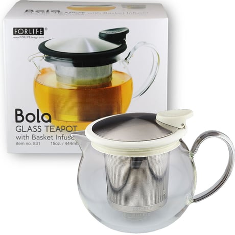 ガラス製ティーポット Bola 444ml　電子レンジ・食洗機OK