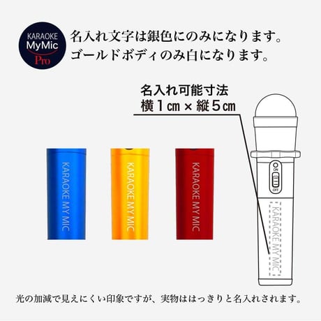 ギフトに最適♪GTM-200 マイマイクPro専用 名入れ＆メッセージ入力サービス ※本体マイクは別売りです