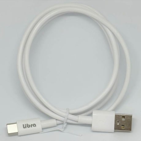 Libra 3A対応 TYPE-C(タイプC)ケーブル1m(白） スマホ充電ケーブル