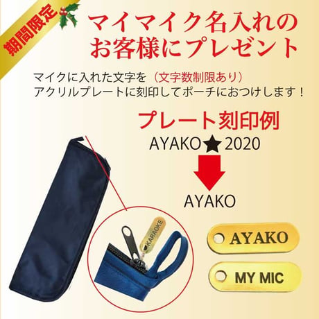 ギフトに最適♪GTM-200 マイマイクPro専用 名入れ＆メッセージ入力サービス ※本体マイクは別売りです