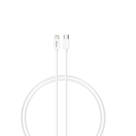 PD対応18W急速充電iOS用充電通信ケーブル１ｍ（TYPE-C - iOS用）ホワイト