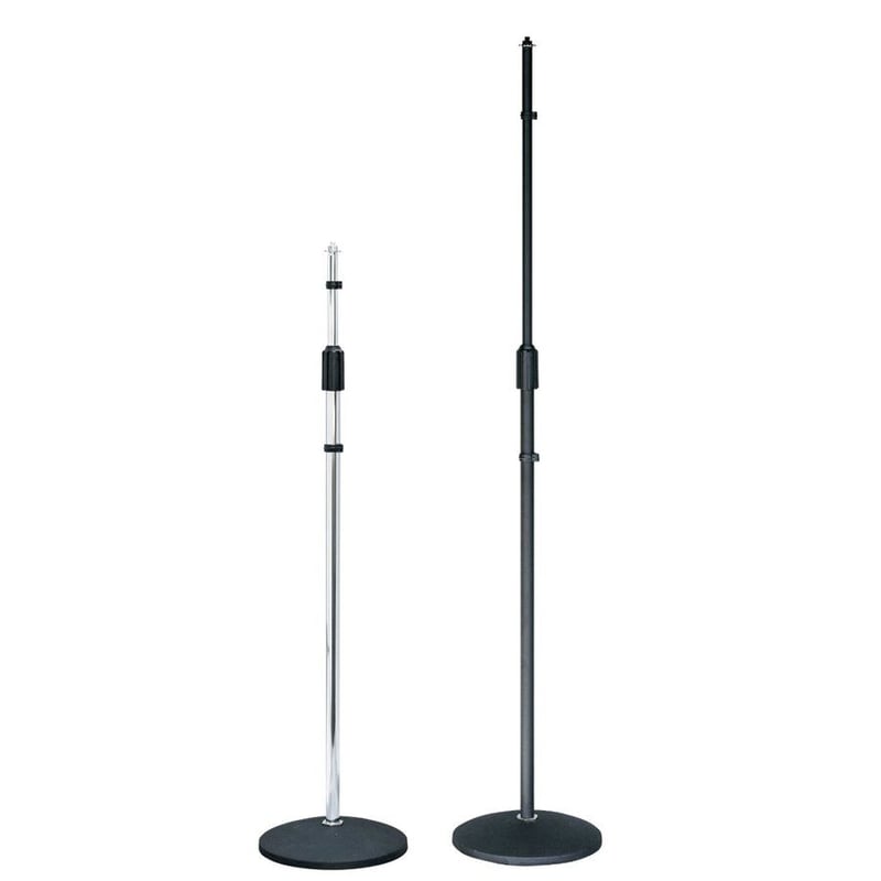 MS-150 マイクスタンド(ストレート型)シルバー/ブラック 軽量タイプ