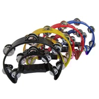 R型タンバリン（黒・赤・青・黄）