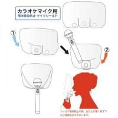 ウィルス対策に！飛沫防止 TSマイクシールド 【10枚入】（マイクガード／飛沫防止シールド）マイク用