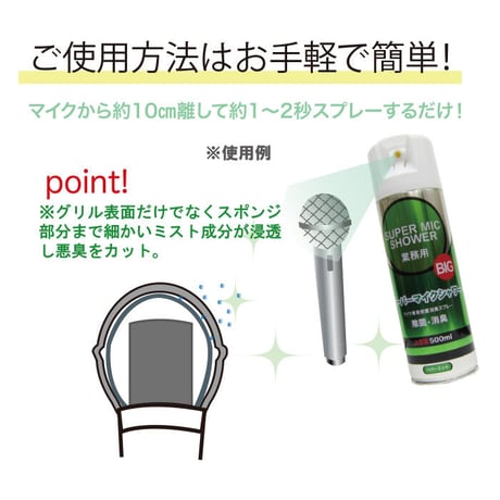 スーパーマイクシャワーBIG 500ml×12本【除菌・消臭】緑・柿渋エキス◆速乾性マイクスプレー