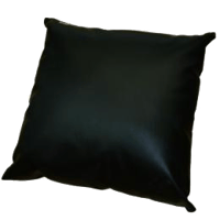 【抗菌】レザークッション 黒　(抗菌・難燃性）