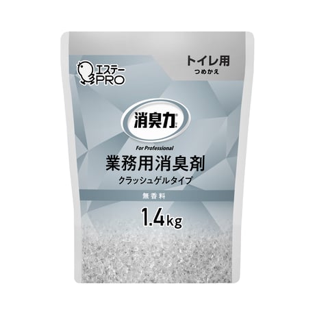 エステー 消臭力 クラッシュゲル トイレ用大型消臭剤1.7kg  無香料