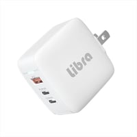 65W 3ポート窒化ガリウムPD充電器コンセント タイプC2口,USB1口