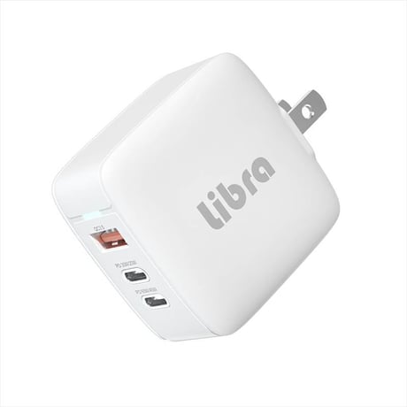 65W 3ポート窒化ガリウムPD充電器コンセント タイプC2口,USB1口