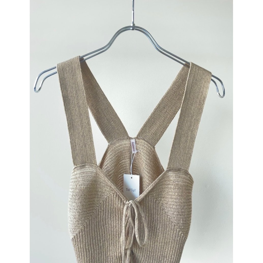 babaco】GOLD KNIT BUSTIER | Toy Toy