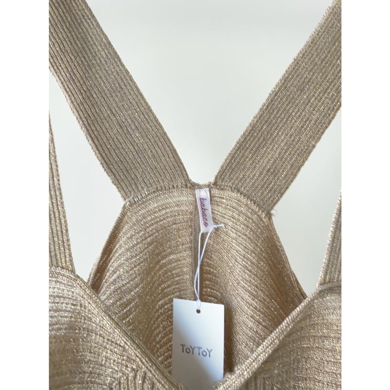 babaco】GOLD KNIT BUSTIER | Toy Toy