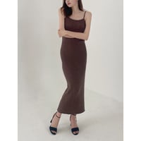 rivelong elegant knit onepiece "dark brown"