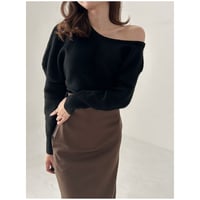 asymmetry sensuality knit "black"