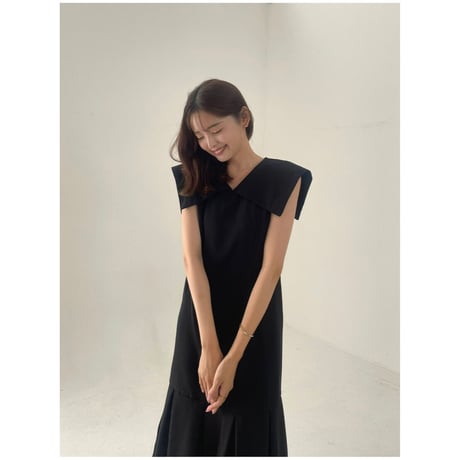 collar accent onepiece "black"
