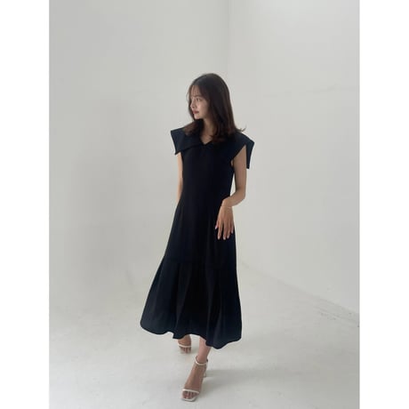collar accent onepiece "black"