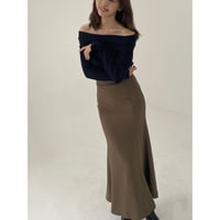 elegant off shoulder knit "black"