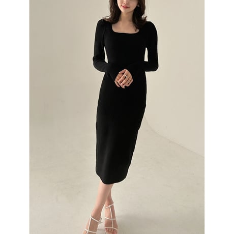 decollte rive square neck onepiece