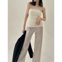 tweed peplum bea ＋ saten pants set up