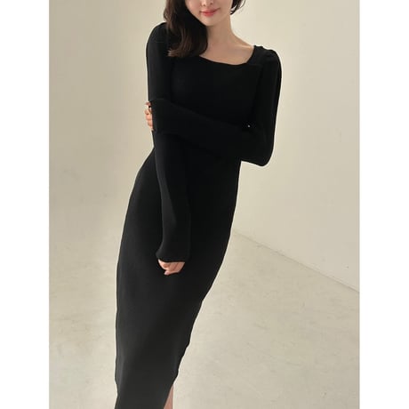 decollte rive square neck onepiece