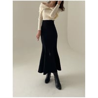 elegance line mermaid skirt  ”black"