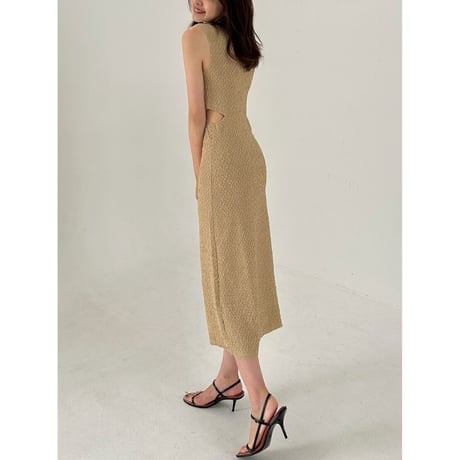 elegant cut out design onepiece（裏地付き）