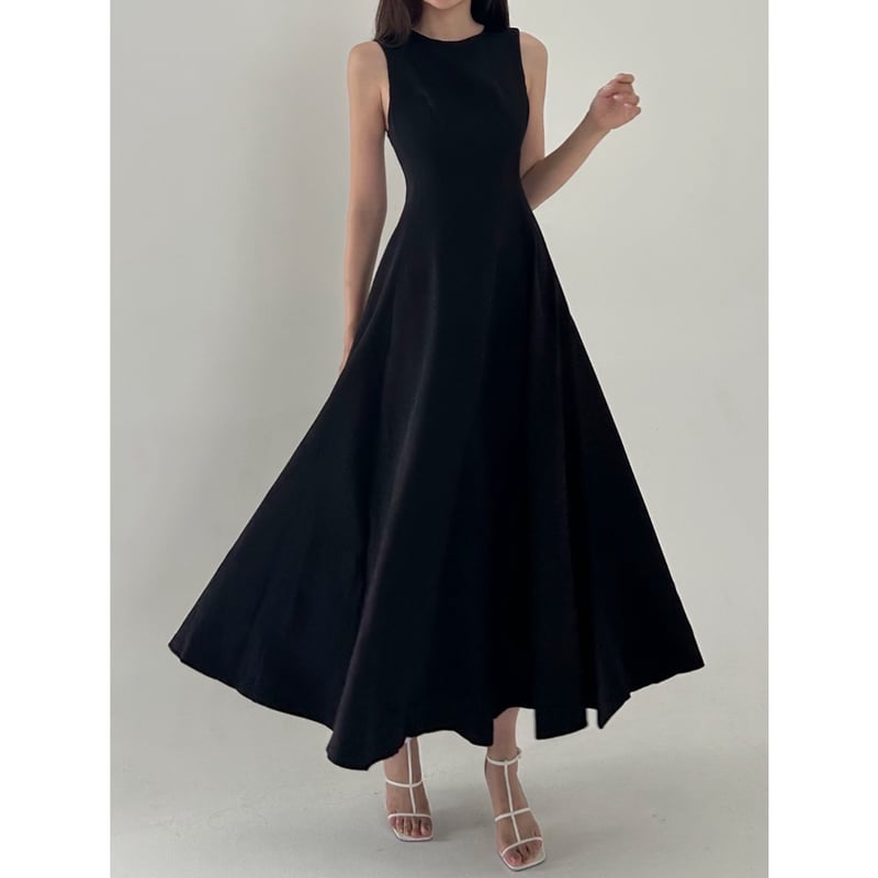 panelline flea onepiece black | LOVAN