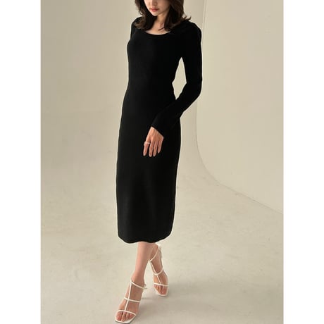 decollte rive square neck onepiece