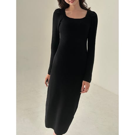 decollte rive square neck onepiece
