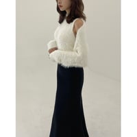 fur put on camisole ensemble