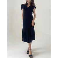 collar accent onepiece "navy"