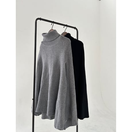 elegant turtle poncho "black"