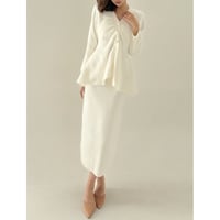 flea beautiful knit set up white