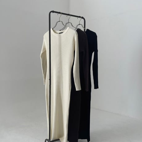 rive knit onepiece ”dark brown"