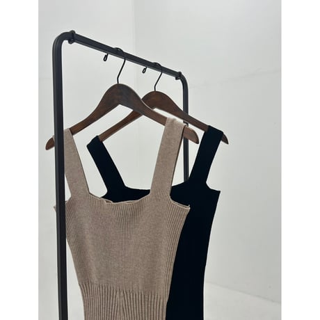 a line rive knit cami onepiece "black"
