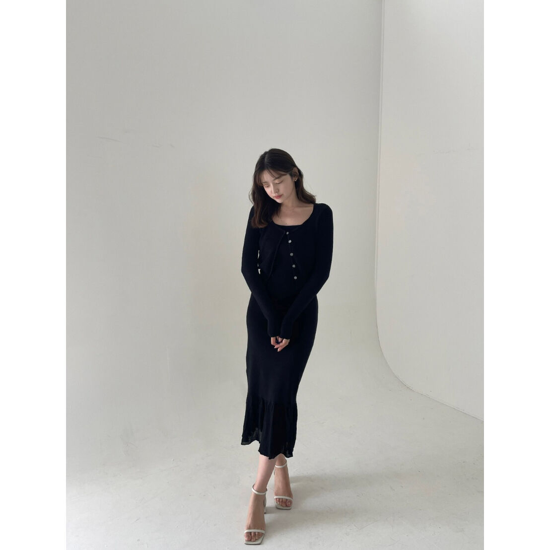 Lovan' elegant onepice cardigan - セット/コーデ