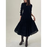 shirring onepiece black
