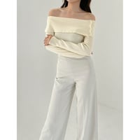 wide neck knit ivory
